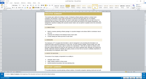 Microsoft Word Tests Key Features