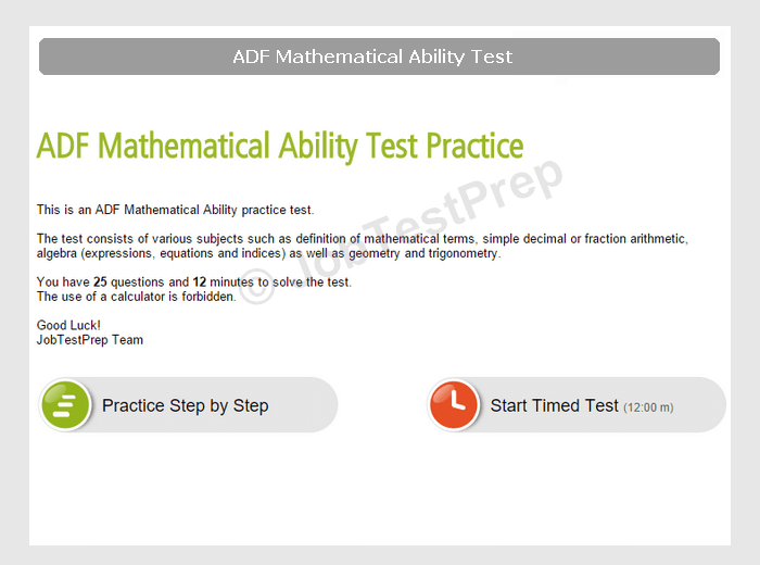 Adf Aptitude Test Practice Online