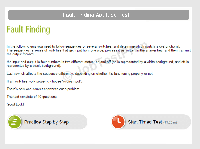 fault-diagnosis-aptitude-test-practice-technical-tests-online