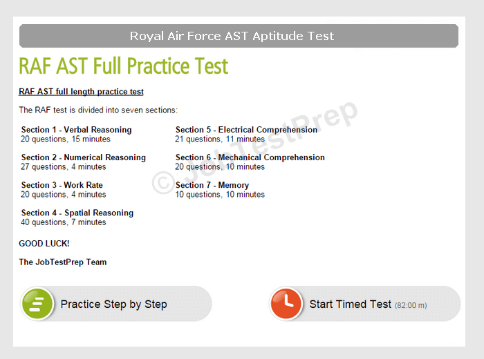Raf Aptitude Test Practice Uk