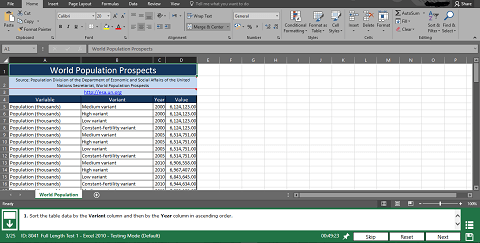 Interactive Test Microsoft Excel Test