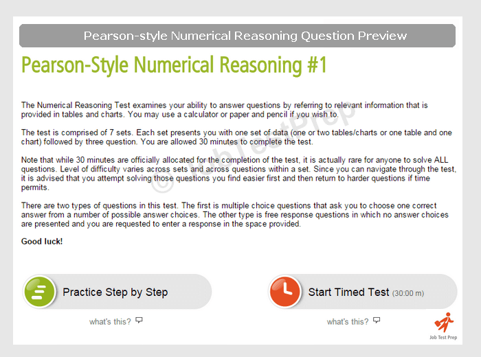 Numerical reasoning and critical thinking multiple choice questions