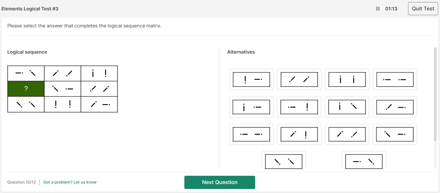 elements logical sample