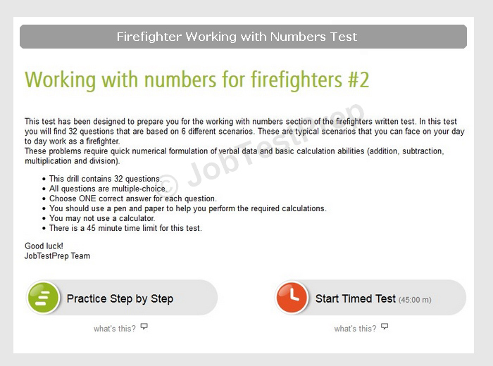 Firefighter Understanding Information Test Practice