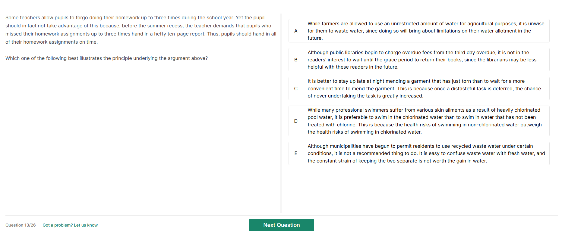 Critical thinking multiple choice sample