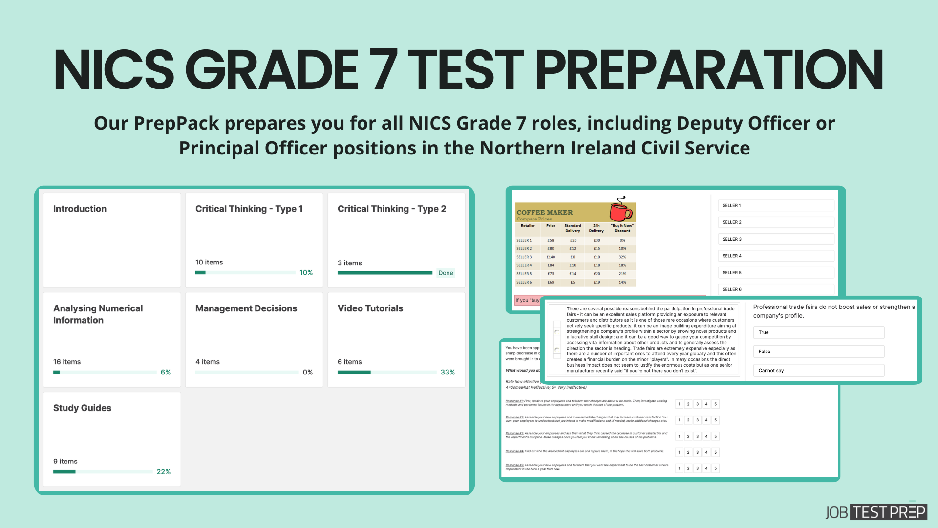 northern ireland civil service grade 7 test preparation