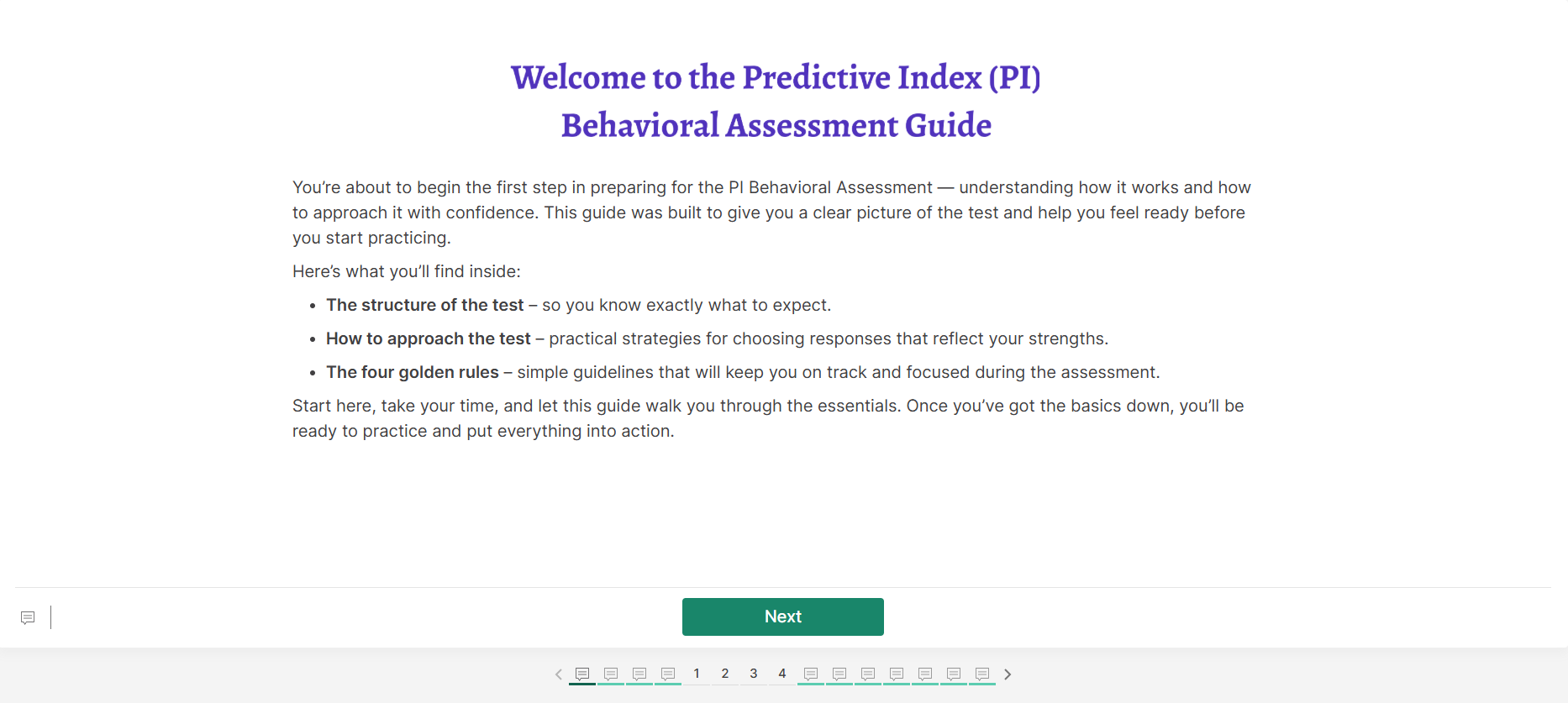 PI Behavioural Assessment Guide