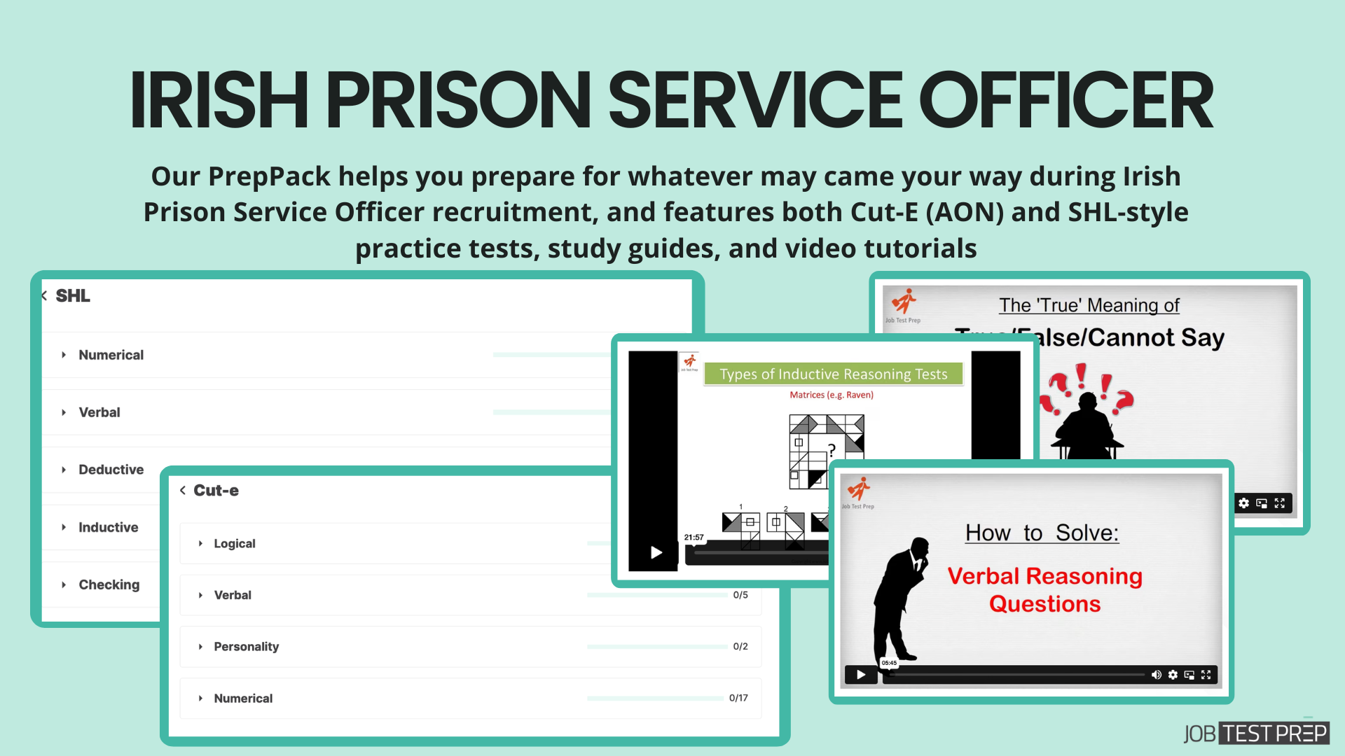 irish prison service officer test preparation package